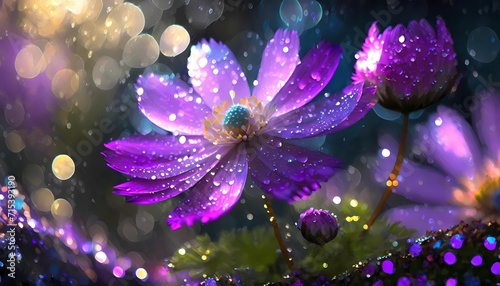 background with flowers, water lily flower