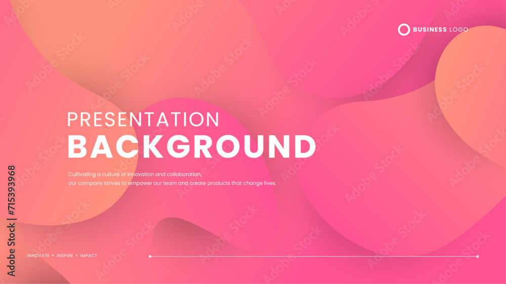 Pink and peach vector modern abstract simple background with wave and liquid elements vector illustration. Simple presentation background with dynamic shapes for banner, pattern, wallpaper, template