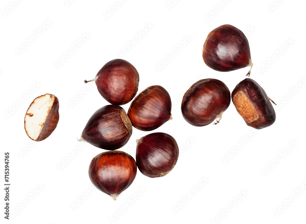 Сhestnuts isolated on a white background Сhestnuts isolated on a white background