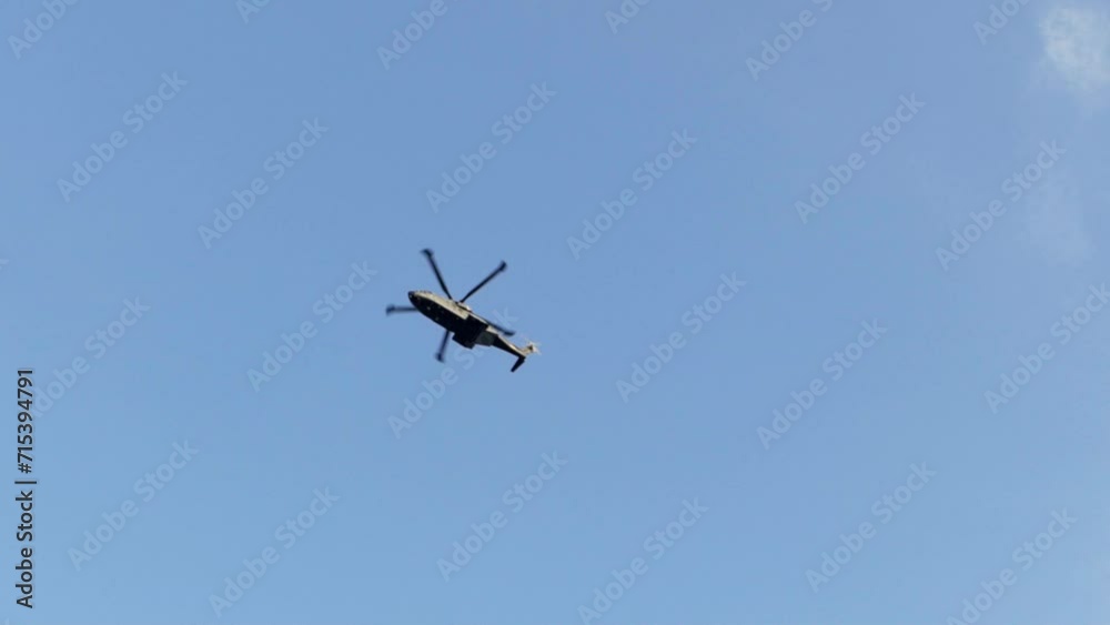 Helicopter above the Copenhagen city. Helicopter above the Copenhagen city.
