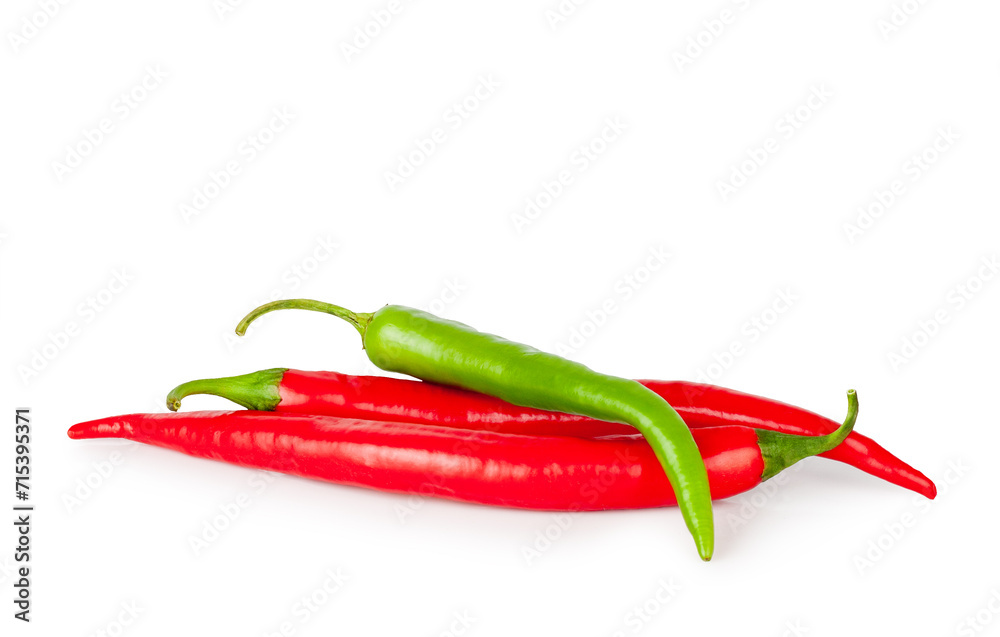 Peppers bitter isolated on a white background