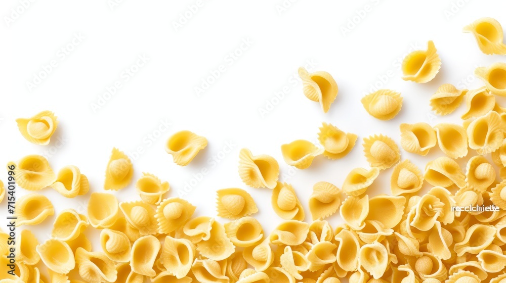 Seamless Pasta border isolated on white background Seamless Pasta border isolated on white background
