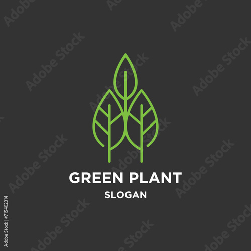 Eco green plant logo