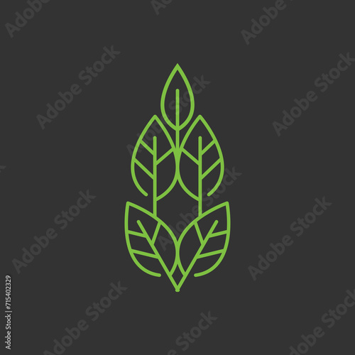 Abstract floral background with leaves