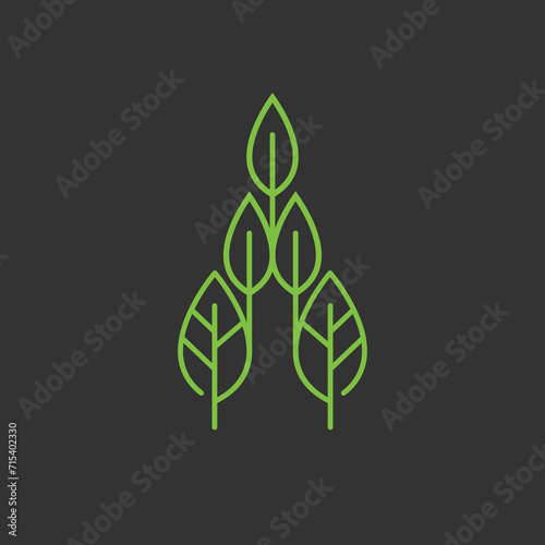 Abstract floral background with leaves