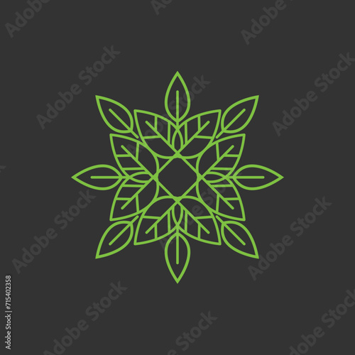 Abstract floral background with leaves