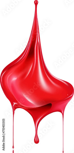 Red drops like drops of blood on a white background.