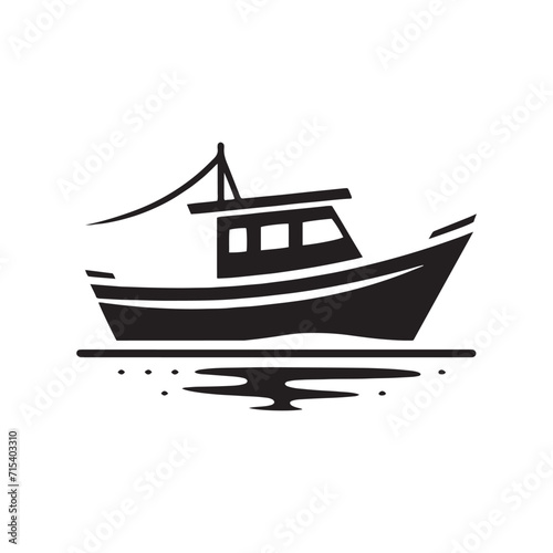 Maritime Symphony: Boat Silhouettes Composing a Melodic Maritime Symphony - Boat Illustration - Sea Vector - Yacht Illustration
