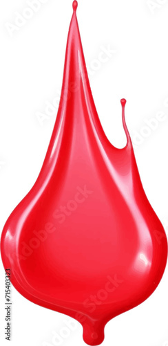 Red drops like drops of blood on a white background.