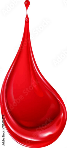 Red drops like drops of blood on a white background.