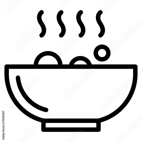 hot soup in bowl