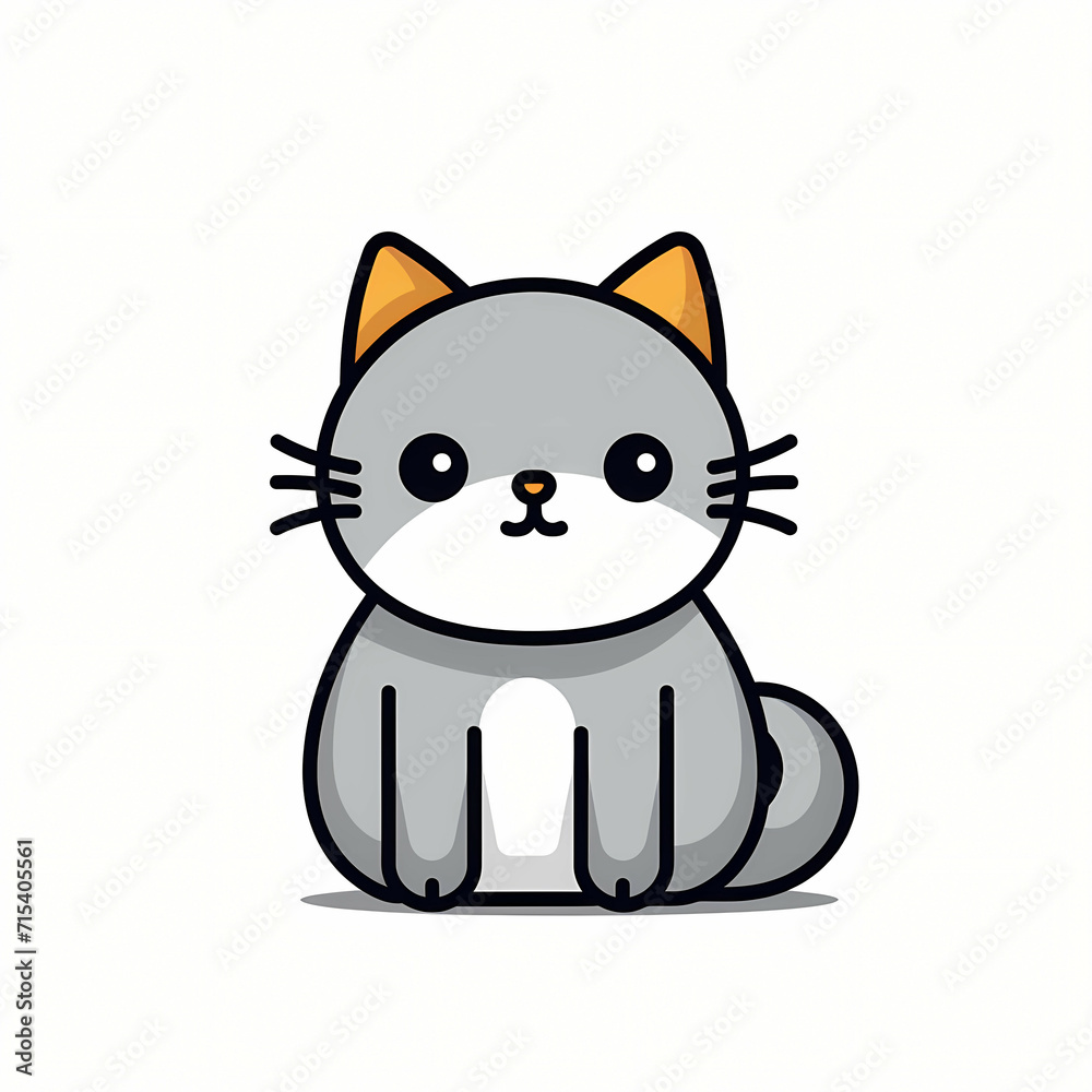 Obraz premium A Cat, A Cartoon Of A Cat