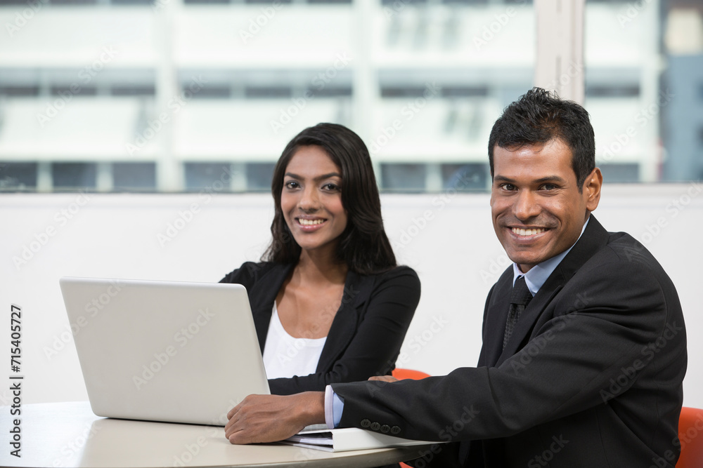 Indian business colleagues having a meeting.