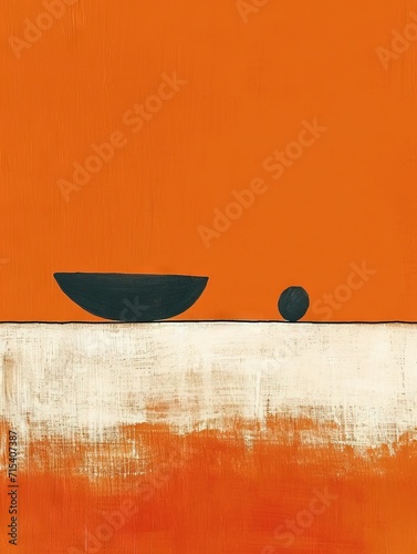 Wallpaper Mural Minimalist abstract colorful mid century japandi style inspiration. Zen, balance, buddha, yoga, calm, charming and cosy vibes. Great for poster design or frame as decor. Simple shapes and lines. Torontodigital.ca