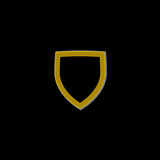  Shield icon simple sign isolated on black background