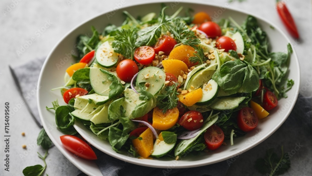 fresh salad with vegetables