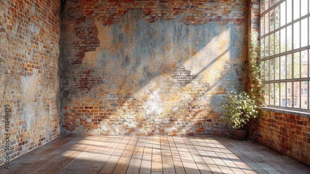 The room is empty, decorated with old icy walls. For various design and decoration work The room is empty, decorated with old icy walls. For various design and decoration work