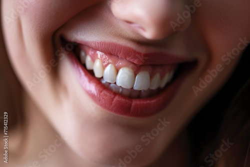 Smile of a girl with freckles and teeth requiring treatment. The concept of treatment  care  prevention of teeth in dental clinics  advertising of cosmetics - lipstick.