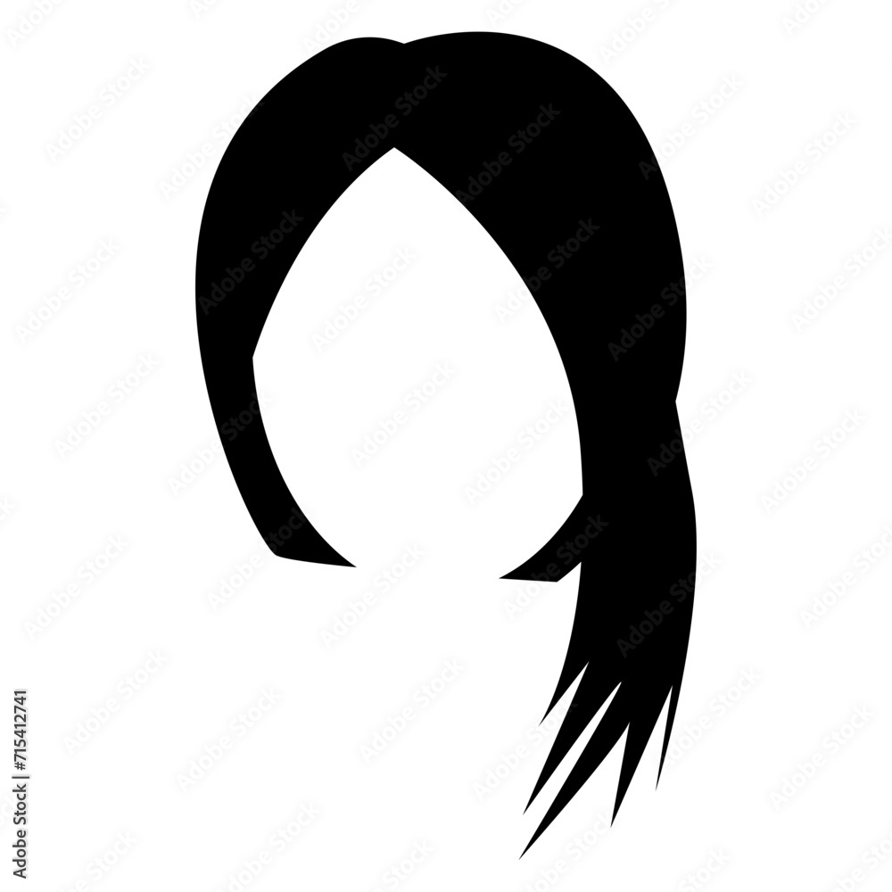 Obraz premium Silhouette of women hairstyles