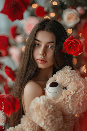 girl with teddy bear