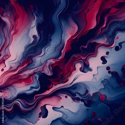 Fluid abstract background, color indigo, art , behance. 