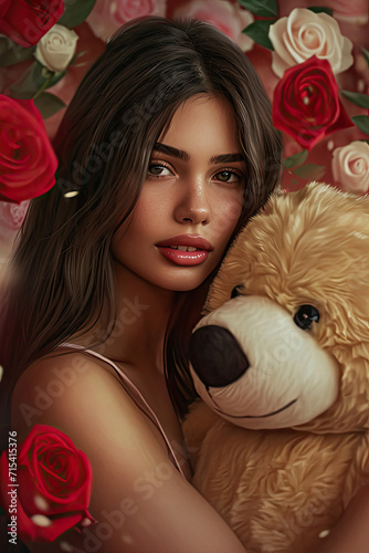 girl with roses