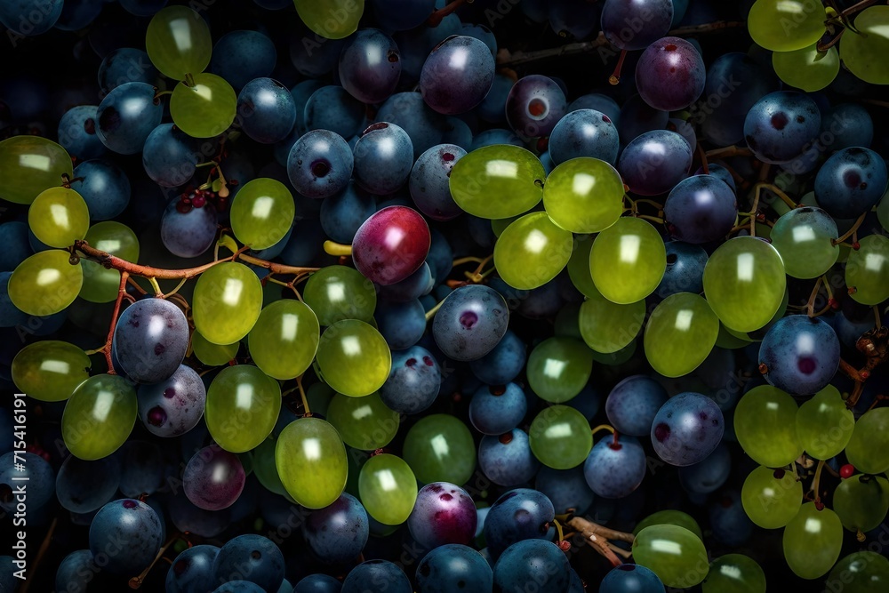 grapes on a black background grapes on a black background