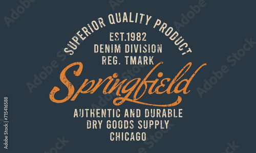 Retro college varsity typography Springfield superior Quality Product editable ready to use for Tee shirt, Hoodie, Sweatshirt vector artwork