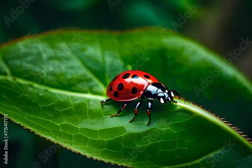ladybug on a leaf © awais