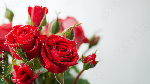 bunch of red roses