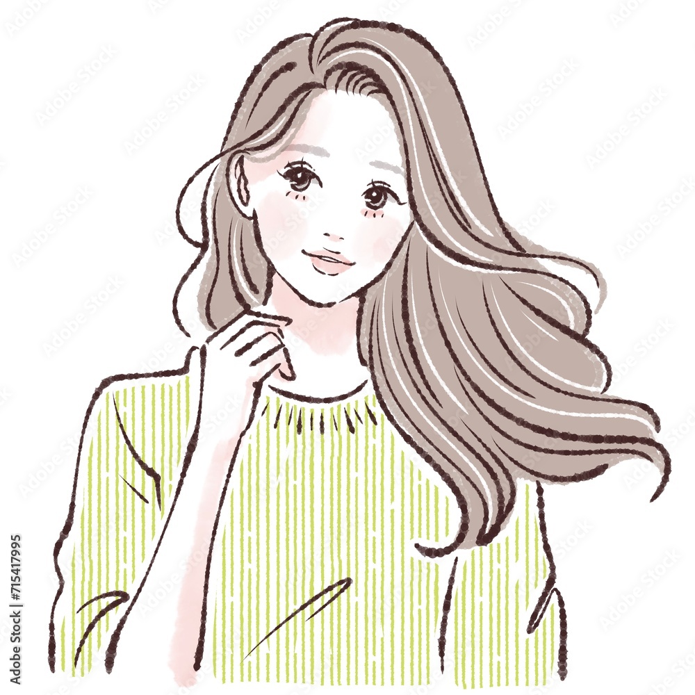 女性・女の子のイラスト素材 女性・女の子のイラスト素材