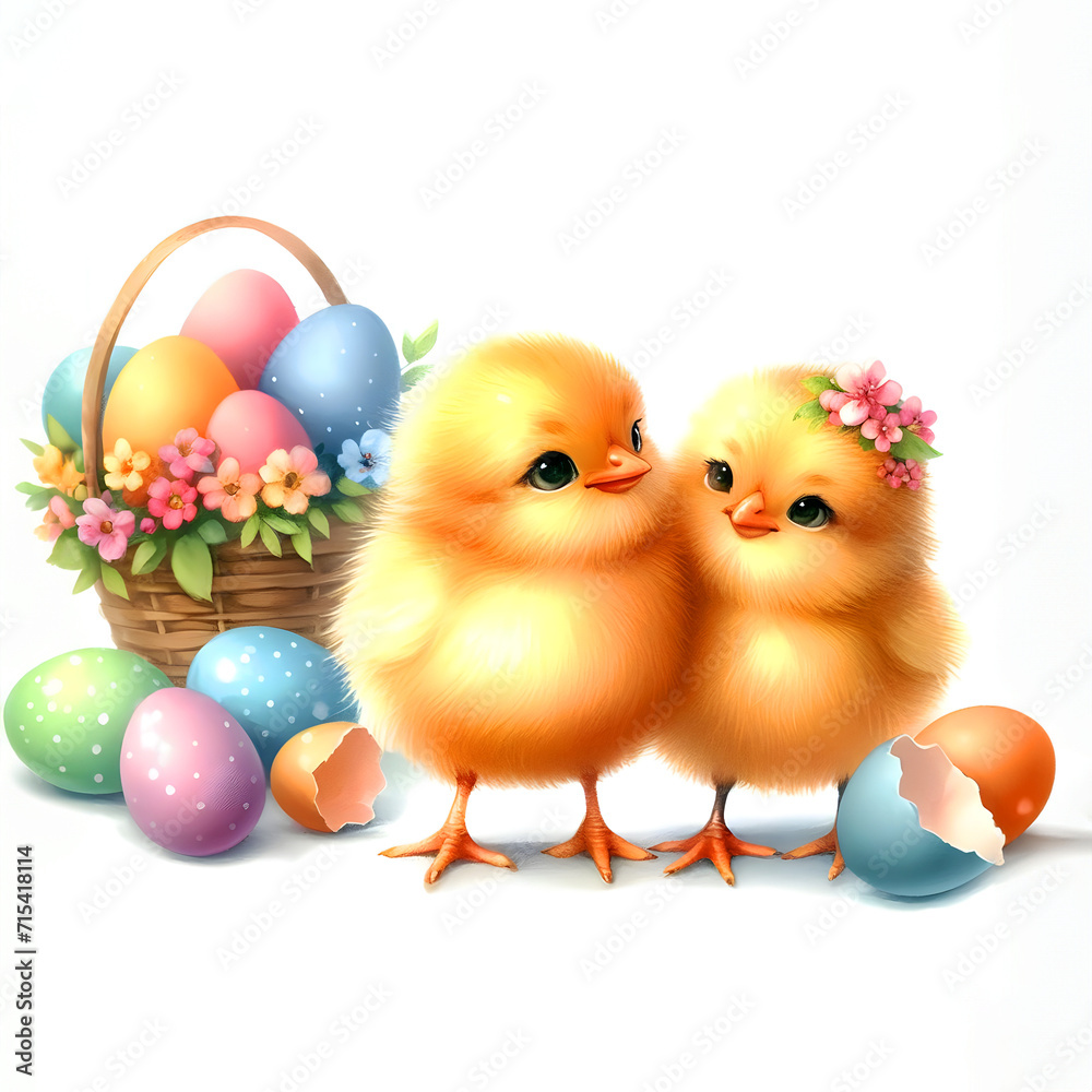 Easter Chicks illustration