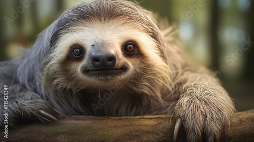 close up of a sloth