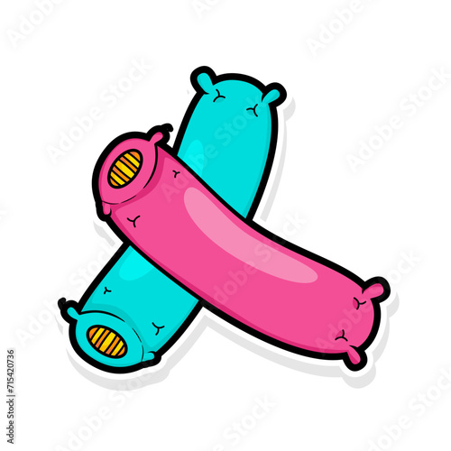 bolster pillow doodle illustration art