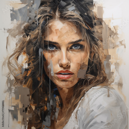 A captivating portrait of a supermodel with a presence emanating a magnetic charm that lingers in the mind. AI Generative.