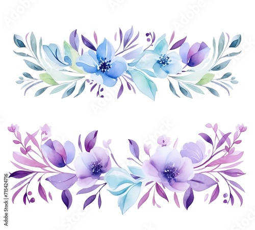 Watercolor Wreath Frame Background