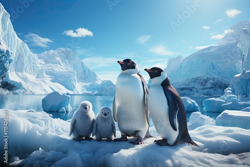 Penguins in Antarctica