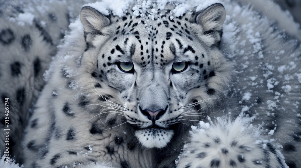 Naklejka premium snow leopard portrait