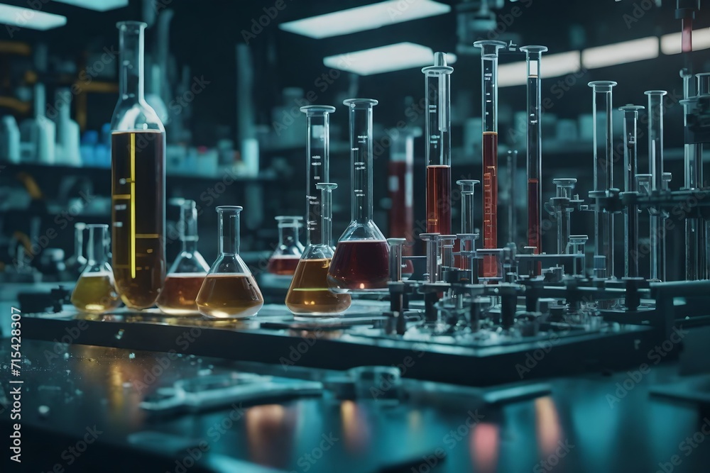laboratory equipment in laboratory with tubes laboratory equipment in laboratory with tubes