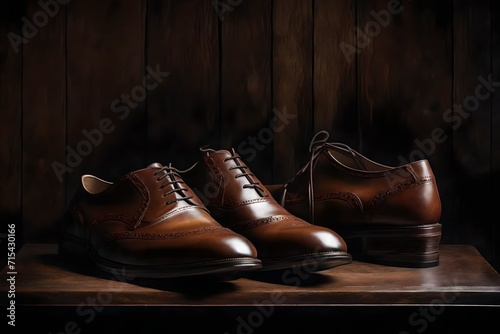 old boots on wooden background