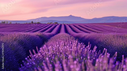 Butterflies are flying in the air, trees are blooming their first flowers, and nature is preparing for summer. The bright colors of spring. Spring content backgrounds. Lavender gardens. Lavender. 