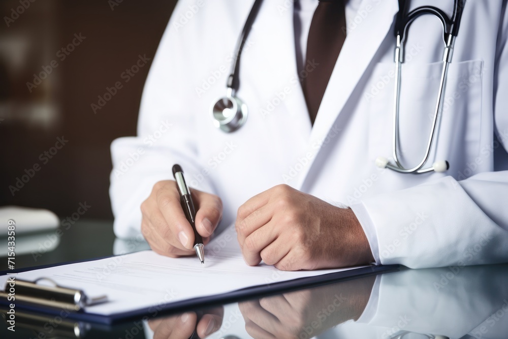 a close up of a person writing on a piece of paper with a stethoscope on top of it. a close up of a person writing on a piece of paper with a stethoscope on top of it.