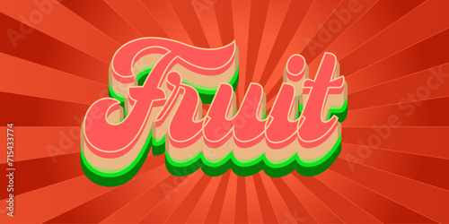 Fruit editable text effect template.
