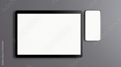 tablet pc with blank screen isolated