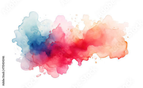 Watercolor texture stain isolated on transparent background. PNG file, cut out	 photo