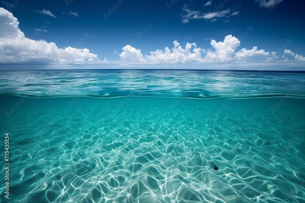 clear ocean water, half water half sky wallpaper artwork clear ocean water, half water half sky wallpaper artwork