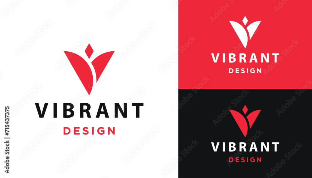 Modern Initial Letter V with Simple Triangle Line Art Logo Design Modern Initial Letter V with Simple Triangle Line Art Logo Design