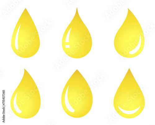 liquid oil honey drops and droplets silhouette icons