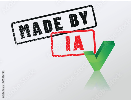 label "IA made" ou "made by IA" - créé par une IA - intelligence artificielle