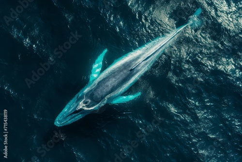 blue whale sweaming © STOCK AI